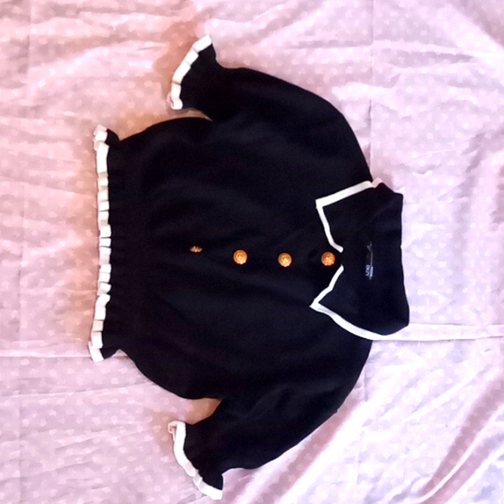 Shein medium black w/ white trim